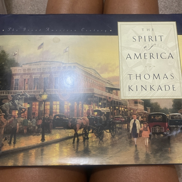 Thomas Kinkade Other - Thomas Kinkade 'The Spirit of America' Coffee Table Book - Blue and Yellow